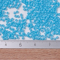 (DB0755) Matte Opaque Turquoise Blue MIYUKI Delica Beads, Cylinder, Japanese Seed Beads, 11/0, (DB0755) Matte Opaque Turquoise Blue, 1.3x1.6mm, Hole: 0.8mm, about 2000pcs/bottle, 10g/bottle
