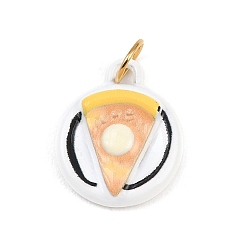 Food Печатные 304 подвески из нержавеющей стали, круглые подвески, золотые, питание, 18.5x15x4 мм, Перейти кольцо: 6x1 мм, 4 мм внутренним диаметром