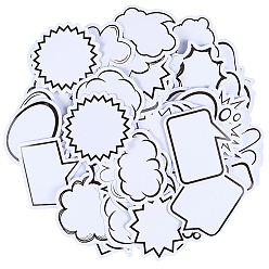 Белый 180 шт. самоклеящиеся бумажные наклейки, для поделки записки, белые, 20~40x38~40x0.2 мм