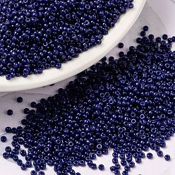 (RR4493) Duracoat Dyed Opaque Navy Blue MIYUKI Round Rocailles Beads, Japanese Seed Beads, (RR4493) Duracoat Dyed Opaque Navy Blue, 15/0, 1.5mm, Hole: 0.7mm, about 5555pcs/bottle, 10g/bottle