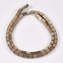 Antique Bronze Plated Electroplate Non-magnetic Synthetic Hematite Beads Strands, Cuboid, Antique Bronze Plated, 6x4x4mm, Hole: 0.8mm, about 66pcs/strand, 15.75 inch(40cm)