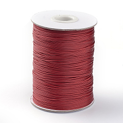 FireBrick Korean Waxed Polyester Cord, FireBrick, 1mm, about 85yards/roll