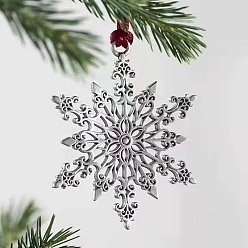 Снежинка Рождественская тема, подвеска из сплава, украшение, украшение для подвески на елку, снежинка, Кулон: 68x50 мм