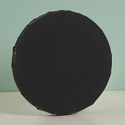 Black Cotton Wood Primed Framed, Stretch Cotton Board, for Painting Drawing, Flat Round, Black, 20x1.6cm