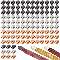 (52) Непрозрачная лаванда 120 шт. 3 цвета латунные ленты обжимные концы, тесьма заканчивается, разноцветные, 9x7.5 мм, отверстие : 1 мм, 40 шт / цвет