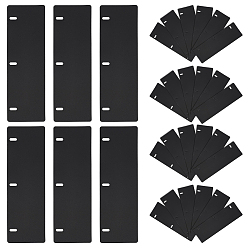 Черный Пластиковые разделители для папок, Вкладка индексной страницы для планировщика, блокнота и переплетных листов, прямоугольные, чёрные, 278x80x0.3 мм