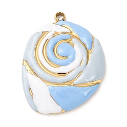 Другие 304 подвески из нержавеющей стали, с эмалью, океанские темы, реальный 18 k позолоченный, ионное покрытие (ip), без кадмия, без никеля и без свинца, раковина, 23x17.5x4.5 мм, отверстие : 1.6 мм