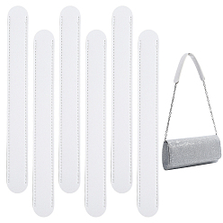 Белый 6шт. набивка для ремня сумки из искусственной кожи, нескользящая ручка сумки, защитная крышка плечевого ремня для сброса давления, белые, 225x25x3.5 мм