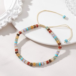 Смешанные камни Браслеты из плетеных бусин с дисками из натуральных и синтетических смешанных драгоценных камней для женщин и мужчин, внутренний диаметр: 1.93~3.43 дюйм (4.9~8.7 см)