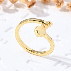 Letter H Латунные кольца-манжеты для женщин, буквы, Письмо ч, внутренний диаметр: 15.6 мм