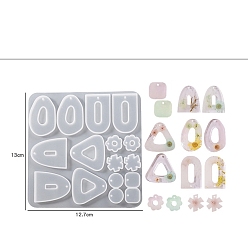 Mixed Shapes Силиконовые формы, формы для литья смолы, для уф-смолы, изготовление ювелирных изделий из эпоксидной смолы, разнообразные, 123x130x5 мм