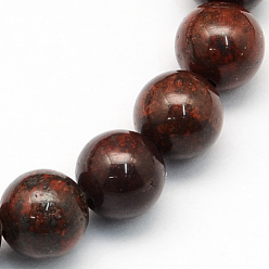 Brecciated Jasper Natural Brecciated Jasper Round Beads Strands, 6.5mm, Hole: 1mm, about 63pcs/strand, 15.5 inch