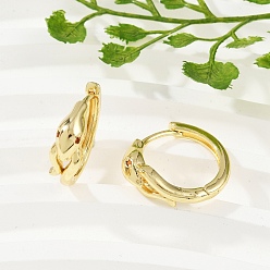 Настоящее золото 18K Серьги-кольца из латуни с микропаве из кубического циркония, без кадмия и без свинца, реальный 18 k позолоченный, 17.5x19.5x6 мм