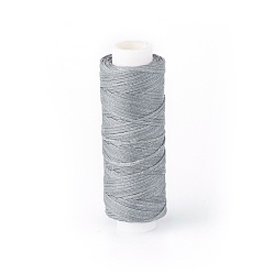 Серый Вощеный шнур полиэстера, микро шнур макраме, для кожаного проекта, изготовление браслетов, ремонт обуви, переплетное дело, плоский, серые, 0.8 мм, около 32.8 ярдов (30 м) / рулон