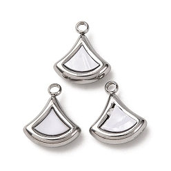 Fan 304 подвески из нержавеющей стали смолы, вентилятор, 14.5x12.5x3.5 мм, отверстие : 1.8 мм