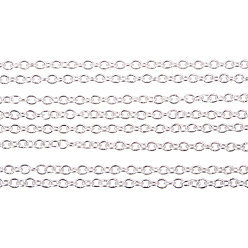Серебро Латунные кабельные цепи, пайки, без никеля , долговечный, серебряные, 2x1.5x0.5 мм