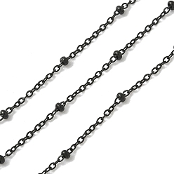 Черный Ионное покрытие (ip) 304 кабельные цепи из нержавеющей стали, спутниковые сети, пайки, с катушкой, чёрные, 1.5x1.2x0.3 мм, около 32.81 футов (10 м) / рулон