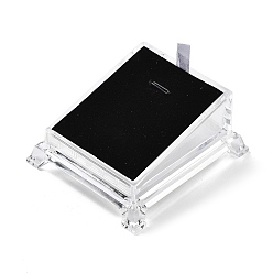 Черный Пластиковые кулон ожерелье дисплеи, с бантиком, для подвески, чёрные, 81x72x40 мм