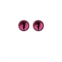 Средний Фиолетово-красный Пластиковый глаз безопасности для динозавров, для поделок куклы игрушки кукольные плюшевые животные изготовление, полукруглый, средне фиолетовый красный, 16 мм