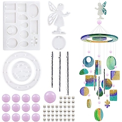 Angel & Fairy DIY пищевые силиконовые формы для колокольчиков, формы для литья смолы, инструменты для производства глиняных ремесел, белые, ангел и фея, Размер упаковки: 220x150x15 mm