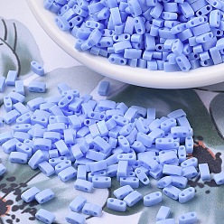 (HTL494FR) Matte Opaque Light Periwinkle AB MIYUKI Half TILA Beads, Japanese Seed Beads, 2 Hole, (HTL494FR) Matte Opaque Light Periwinkle AB, 5x2.3x1.9mm, Hole: 0.8mm, about 12500pcs/500g