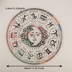 Разноцветный Созвездие луна солнце дерево блокнот для карт Таро, коврик для гадания, алтарная плита, биолокационные маятниковые доски, красочный, 300x6 мм