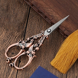 Красная Медь Ножницы из нержавеющей стали колокольчик, ножницы для вышивания, швейные ножницы, Красная медь, 145x55x4.8 мм