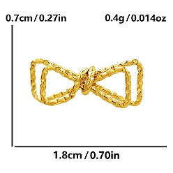 Золотой 304 подвески для соединителей из нержавеющей стали, бантом, золотые, 18x7 мм