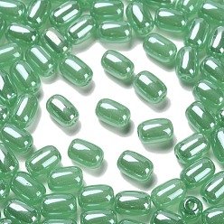 Зеленый лайм Непрозрачные стеклянные бусы, овальные, зеленый лайм, 9x6 мм, отверстие : 1.5 мм, 825 шт / фунт