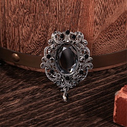 Черный Ретро-железный зажим для журнала, закладки клипы, овальные, чёрные, 75x45 мм