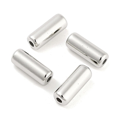 Platinum CCB Plastic Beads, Column, Platinum, 18x7mm, Hole: 3mm, about 893pcs/500g
