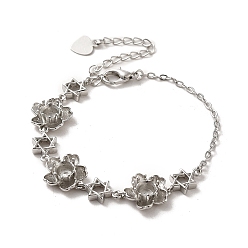 Platine Fabrication de bracelets en chaîne en laiton, bracelet de plateau, fleur, platine, 139mm