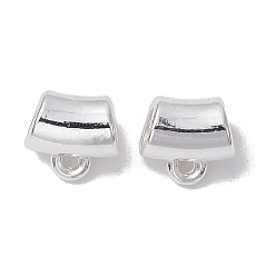 Silver Alloy Tube Bails, Long-Lasting Plated, Loop Bails, Tube, Silver, 8x8.5x5.5mm, Hole: 0.8mm, Inner Diameter: 4mm