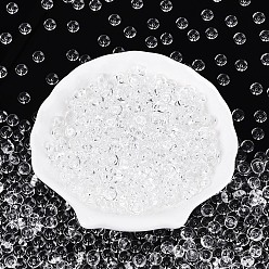 Прозрачный Стеклянные бусины прозрачных цветов, рондель, круглое отверстие, прозрачные, 6~6.5x3 мм, отверстие : 1.2~1.4 мм, Около 2500 шт / фунт