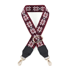 (123L) Белый крем непрозрачный блеск Сумочка из полиэстера с цветочным узором, лямки для сумки из лямок, для замены сумочки или сумки через плечо, огнеупорный кирпич, 75~145x3.8 см