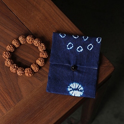 Jellyfish Мешки для хранения ткани, прямоугольные, Marine Blue, медуза, 12x10 см