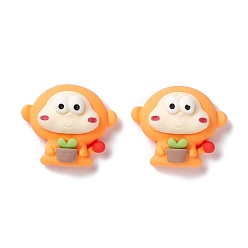 Sandy Brown Resin Cabochons, Monkey, Sandy Brown, 20x23x9.5mm