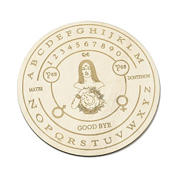 Human Деревянная маятниковая доска, деревянная гадальная доска для биолокации, для колдовства принадлежности для викканского алтаря, плоско-круглые, Женская модель, 200x4.5 мм