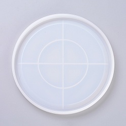 Белый Силиконовые чашки коврики формы, формы для литья смолы, для уф-смолы, изготовление ювелирных изделий из эпоксидной смолы, каботажное судно, плоско-круглые, белые, 198x15 мм