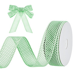 Бледно-Зеленый Полиэфирные полые сетки ленты, аксессуары для одежды, бледно-зеленый, 1-1/2 дюйм (38 мм), около 20.00 ярдов (18.29 м) / рулон