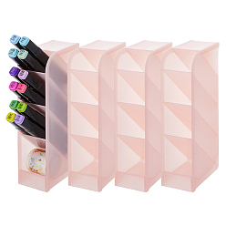 Pink Пластиковый контейнер для хранения, держатель ручки, прямоугольные, розовые, 48.5x90x202 мм