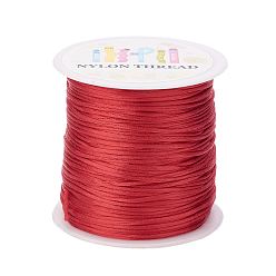 Red Nylon Thread, Rattail Satin Cord, Red, 1.0mm, about 76.55 yards(70m)/roll