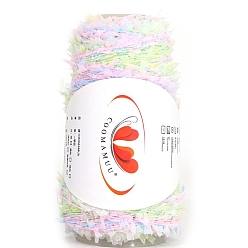 Farbig Farbverlauf-Regenbogen-Polyester-Papiergarn, zum Handstricken von Schal, Mütze, Sommerpullover, Farbig, 2 mm