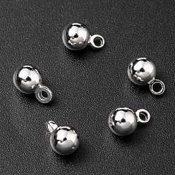 Посеребрённый Латунь прелести, долговечный, круглые, 925 серебро покрытием, 8x4.5 мм, отверстие : 1 мм