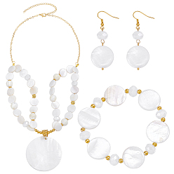 Золотой Ожерелья и браслеты из натурального жемчуга и наборы сережек-подвесок, золотые, ожерелья: 510 мм; браслеты: 300мм; серьга: 56мм