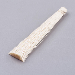 Античный Белый Нейлон кисточка кулон украшение, старинный белый, 65~74x6 мм
