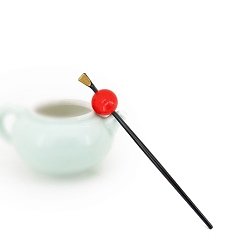 Красный Палочки для волос из акрила и смолы, аксессуары для волос для женщин и девочек, красные, 180x25 мм