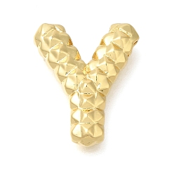 Letter Y Стойки покрытие, Латунные подвески, без кадмия и без свинца, подвески с буквой az~z, Письмо Y, 21.5x18x6 мм, отверстие : 2.5x3 мм