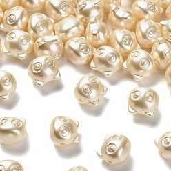 пшеница Пластиковые бусины abs, кошка, цвет пшеницы, 12.5x13x11 мм, отверстие : 1.8 мм, Около 431 шт / 500 г