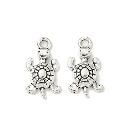 Turtle Сплавочные подвески тибетского стиля, без кадмия и без свинца, океанские темы, черепаха, 18.5x10x3.5 мм, отверстие : 2 мм